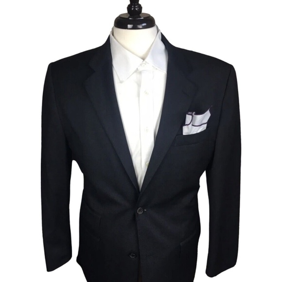 40L Hugo Boss Mens Wool Two Button Blazer Gray Charcoalsuit jacket